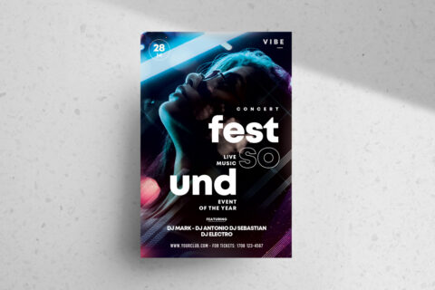 The Festival Party Free PSD Flyer Template