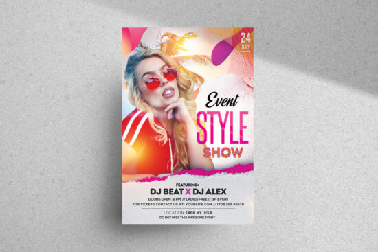 Club Day Party Free PSD Flyer Template