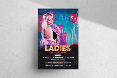 Ladies Week Party Free PSD Flyer Template