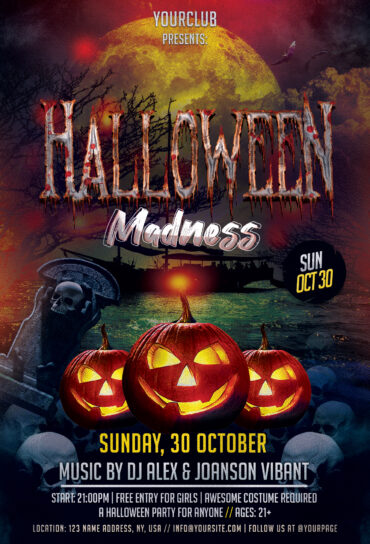 Halloween Madness PSD Flyer Template