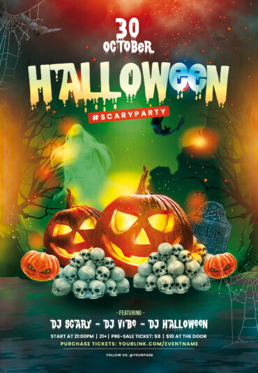 Halloween Party Flyer Template (PSD)