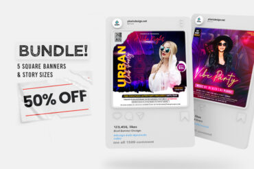 50% OFF | 5 Club Party Instagram Banner Templates