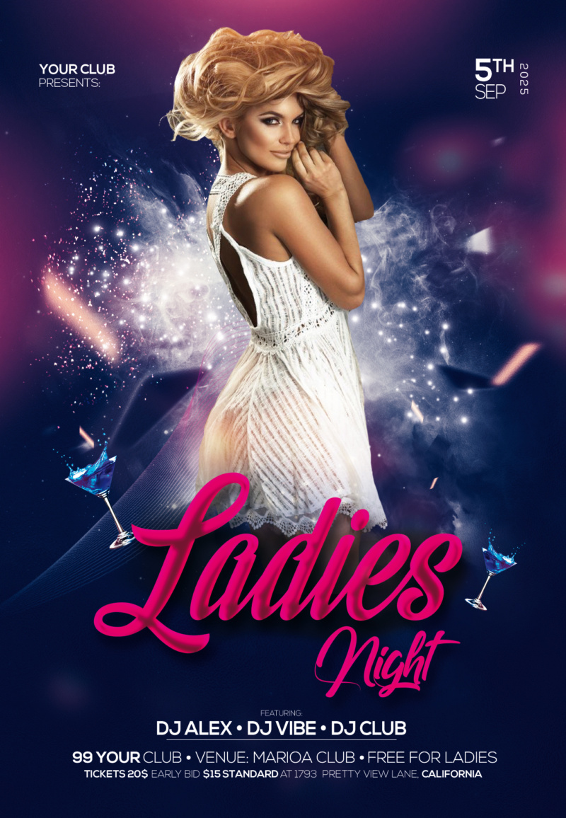 Ladies Night Out Flyer Template (PSD)