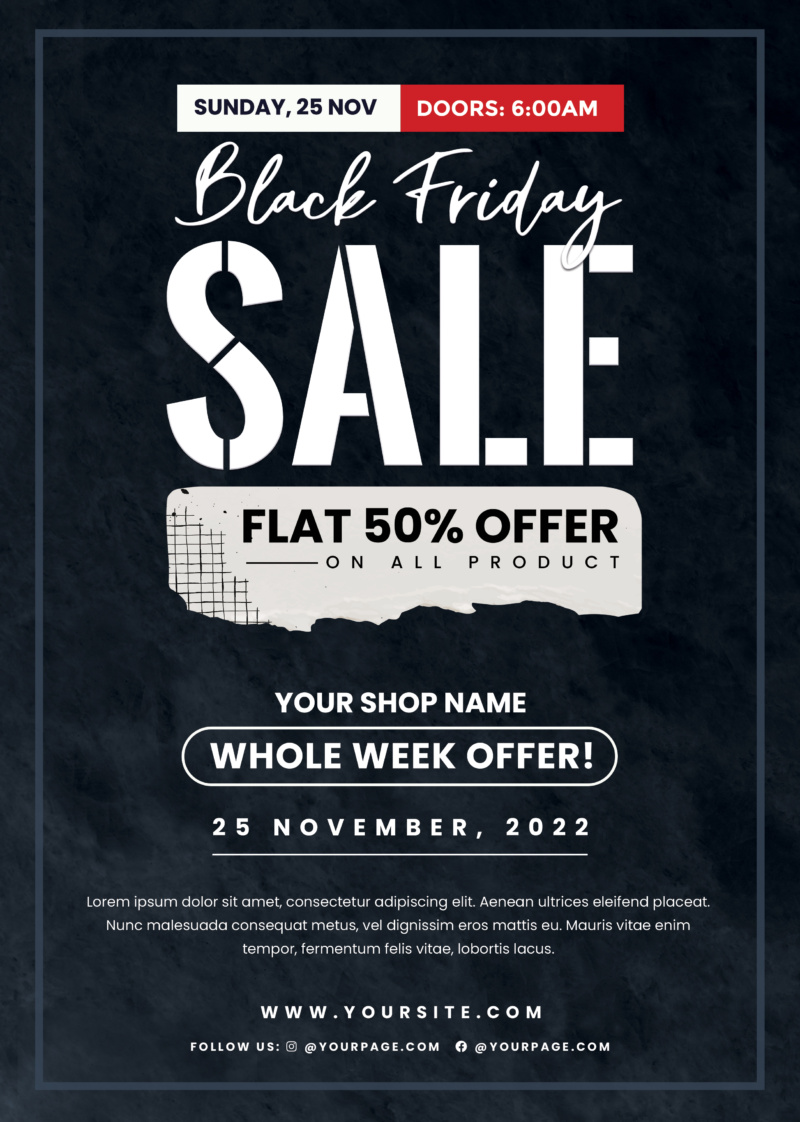 Black Friday Sale 2 Flyer Templates (PSD)
