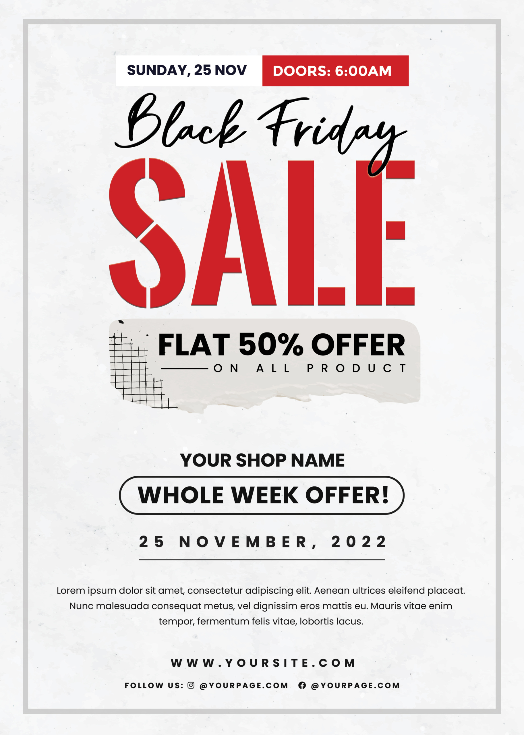 Black Friday Sale 2 Flyer Templates (PSD)