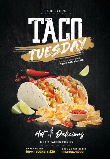 Taco Tuesday Ad Flyer Template (PSD)