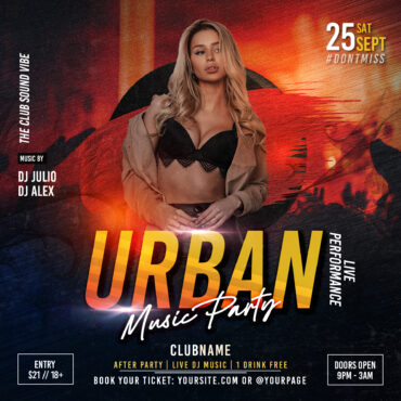 Urban Music Party Instagram PSD Templates
