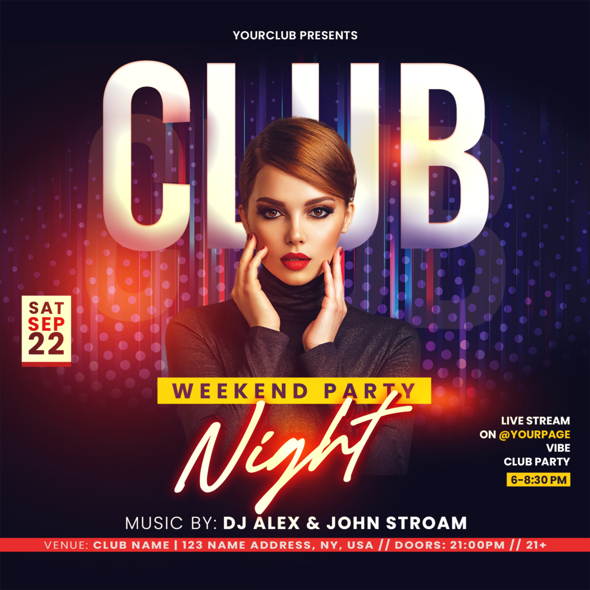 Weekend Party Night Instagram PSD Templates