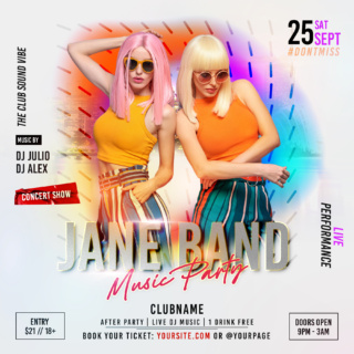 Concert Day Event Instagram PSD Templates
