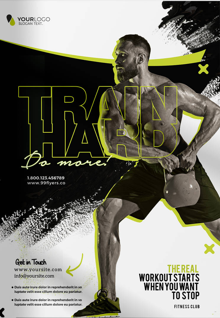 Gym Fitness Flyer Ad PSD Template