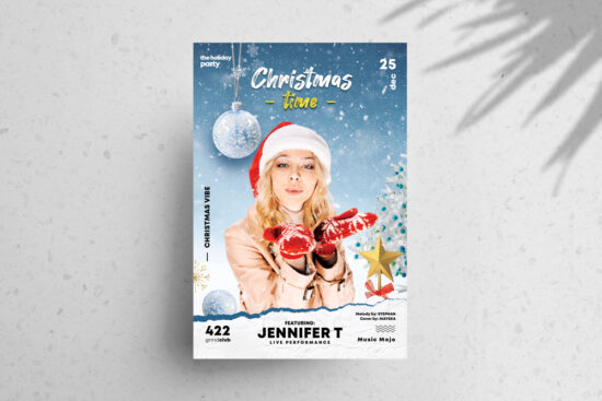 Christmas Time Free PSD Flyer Template