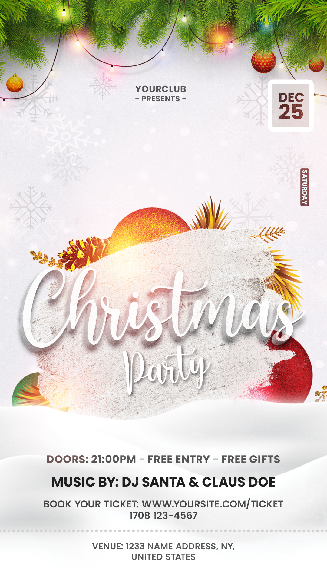 Christmas Eve Party Instagram PSD Templates