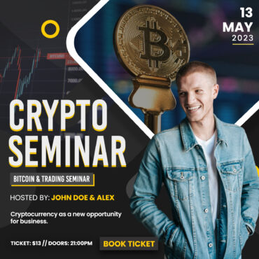 Crypto Currency Seminar Instagram PSD Templates