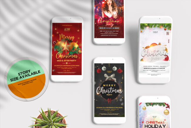 50% OFF | 10 Christmas Instagram Banner Templates