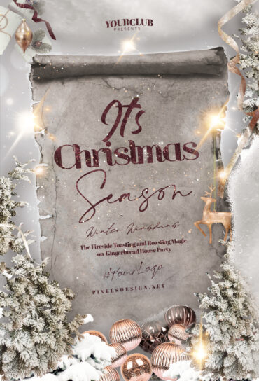 Christmas Season Invitation Flyer Template (PSD)
