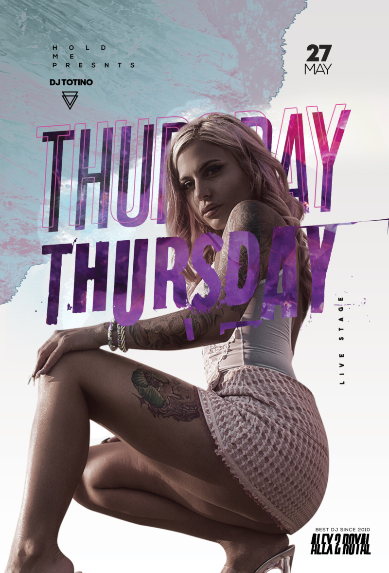 Thursday Nightclub Party Flyer Template (PSD)