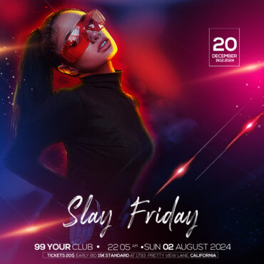 Slay Friday Party Instagram PSD Templates