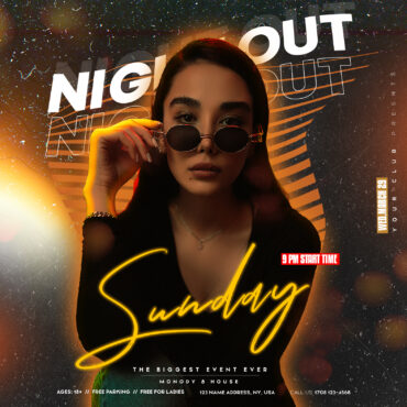 Club Night Out Party Instagram PSD Templates