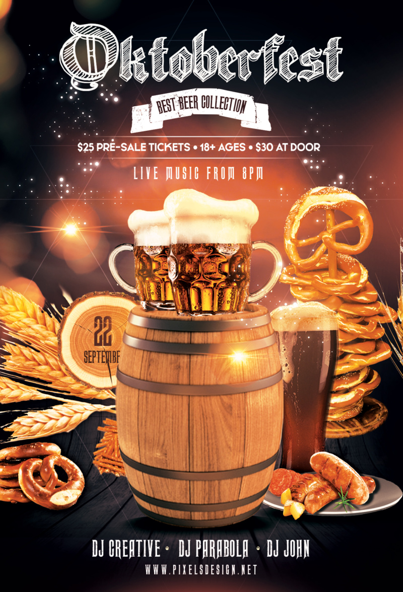 Oktoberfest Beer Night Flyer Template (PSD)