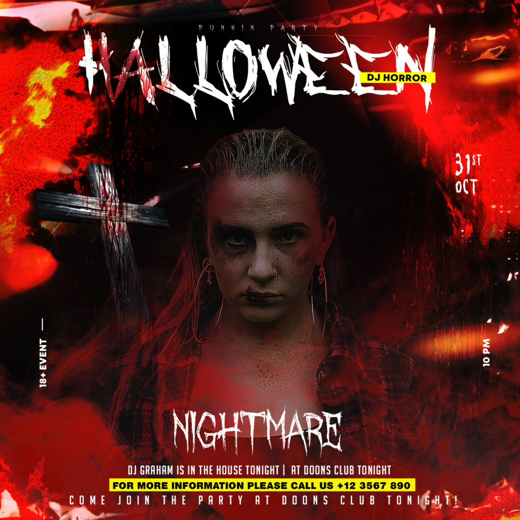 Spooky Halloween Night Instagram Psd Templates Pixelsdesign
