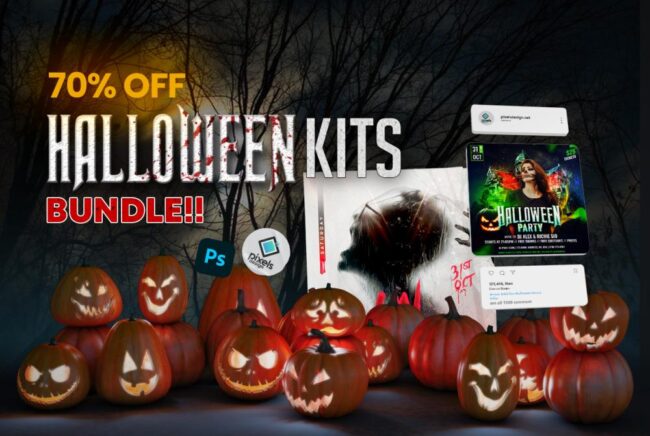 Bundle ~ Halloween Kit Templates (PSD)