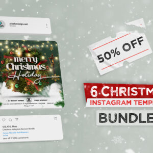 50% OFF | 6 Christmas Instagram Banner Templates