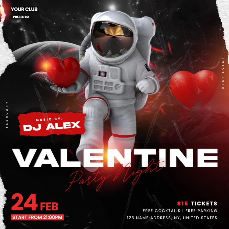 Astro Valentine's Event Instagram PSD Templates
