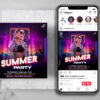 Futuristic Summer Party Instagram PSD Templates