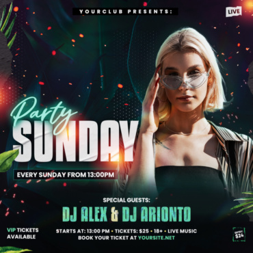Sunday Summer Party Instagram PSD Templates