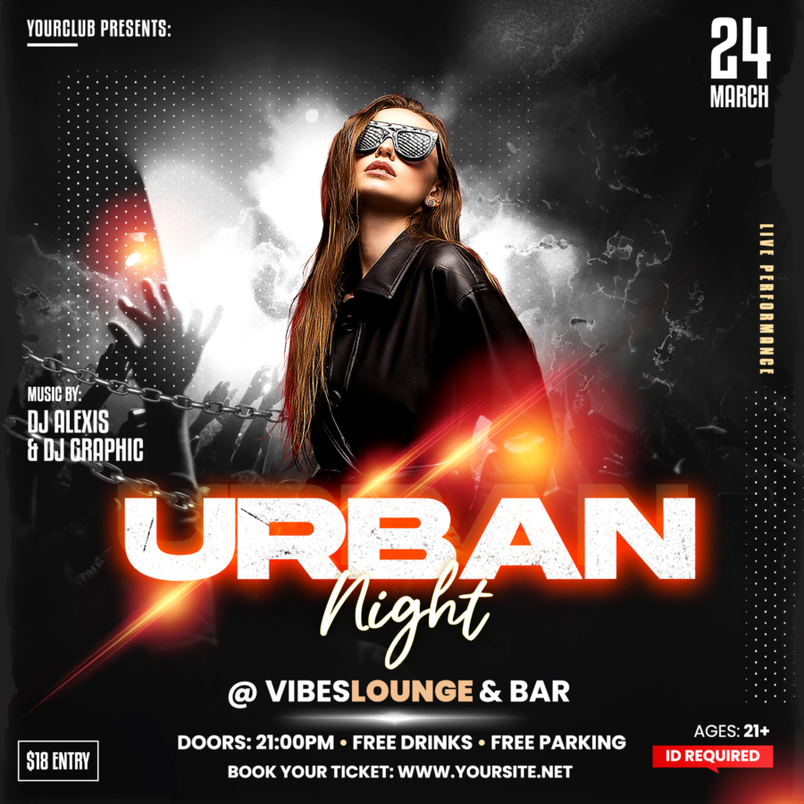 Urban Night Instagram PSD Templates - PixelsDesign